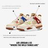 Scarpe da ginnastica per bambini Air Jordan 4 Retro PS Wild Things Crema Sail University-Rosso DH0573-264