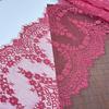 3m x 34.5cm Dark Pink French Chantilly Lace, Inelastic Eyelash Lace Fabric  for Sewing, Bra, Underwear, Lingerie, Dress, Garment, Crafting