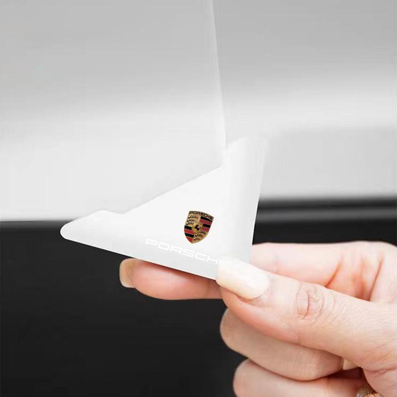2Pcs Car Door Corner Protective Cover Anti-Collision Protection Sticker For Porsche Cayenne Macan 911 918 928 944 968 Boxster Panamera