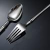 Creative 304 Stainless Steel Teaspoon Japanese Style Tableware Fruit Fork Hammer Pattern Design Dessert Spoon