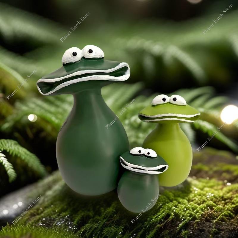 Garten Frosch Statue mit großem Maul Outdoor Frosch Dekorationen Garten zum Dekorieren Terrasse Balkon und Rasen Kreatives Tischornament NEU