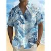 Heren Simpel Patroon 3D Print Shirt Knoopsluiting Casual Zomer Shirt Korte Mouw Dagelijkse Vakantie Kleding