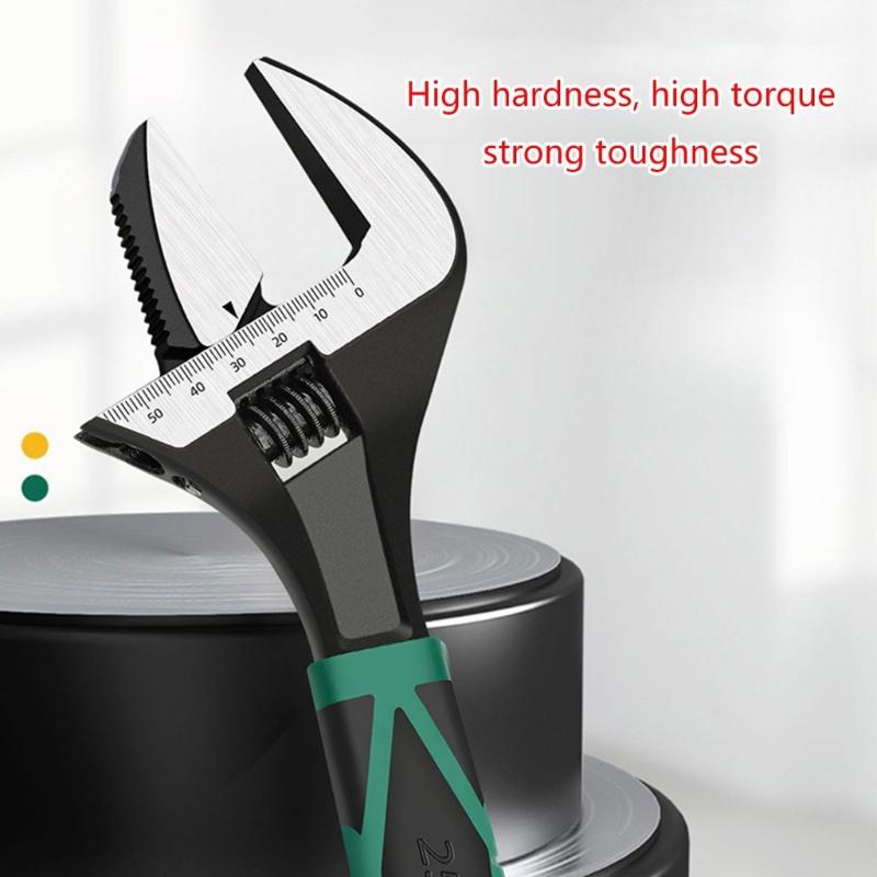 Adjustable Wrench Spanners Quality Carbon Steel, Rust Resistant Easy to Carry Suitable for Mechanics, DIY Enthusiasts