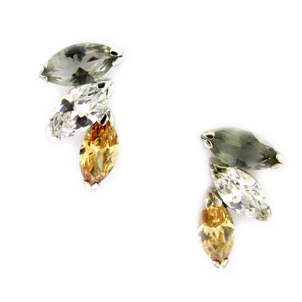 Les Trésors De Lily [A8196] - Silver 'Grace' Earrings