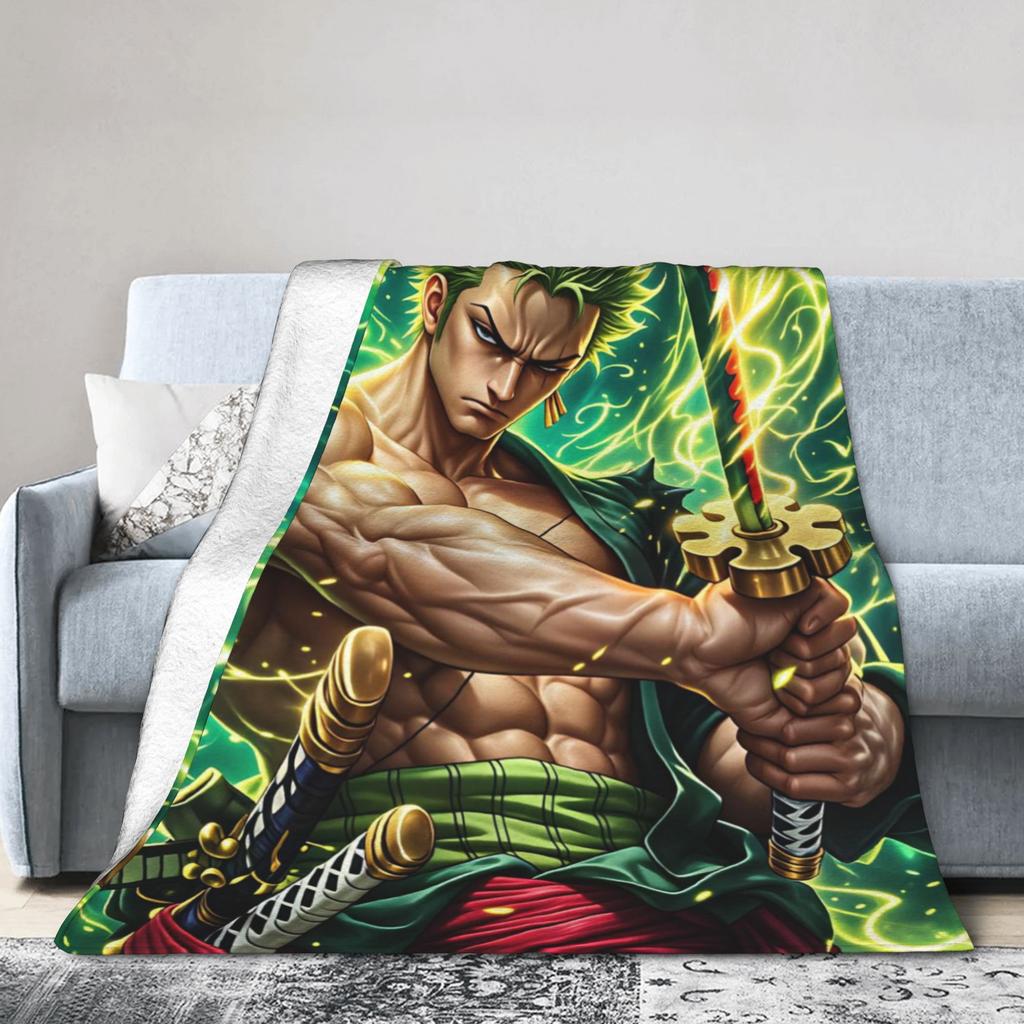 Zoros Vintage Tattoo Ornament Art Flannel Blanket Autumn Warm Throw Blanket for Kids Living Room Comfortable Sofa Bed Cover