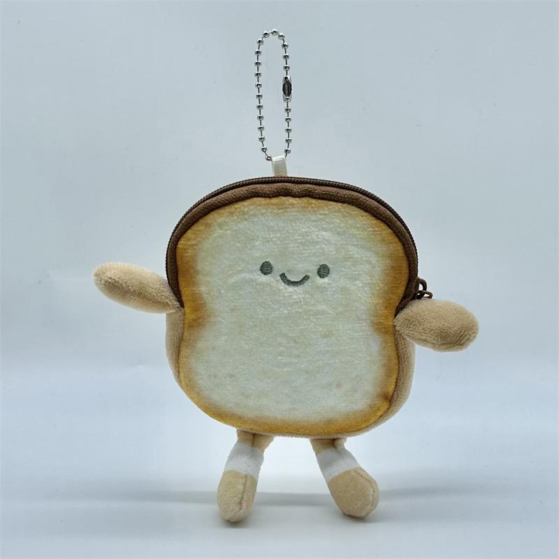 Creative Funny Toast And Bread Zero Wallet Cheese Bag Pendant Wallet Bags Cartoon Wallet Female Walle Bag Pendant Accessories