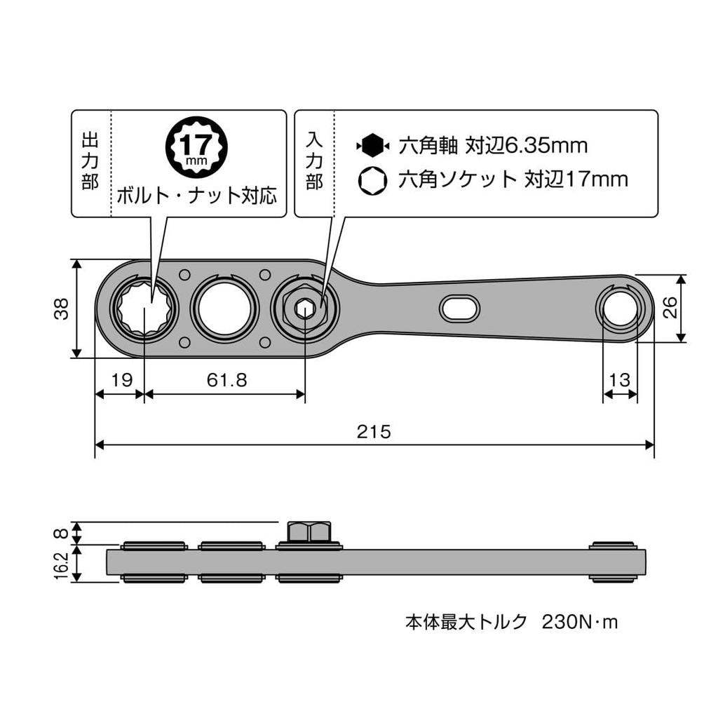 ANEX Offset-Adapter 17mm AOA-17