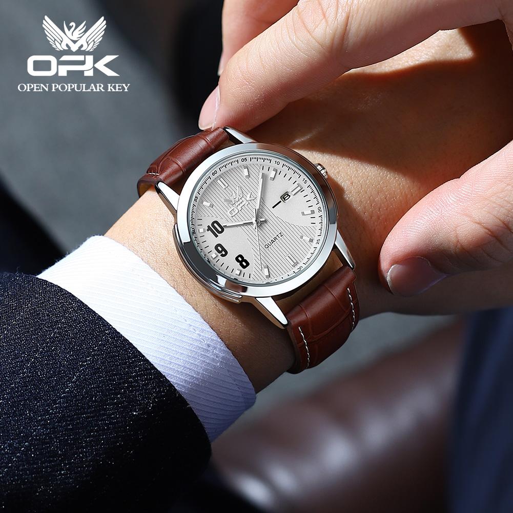 OPK Brand Men's Watch Casual Fashion Night Light Quartz Watch Men's 6021