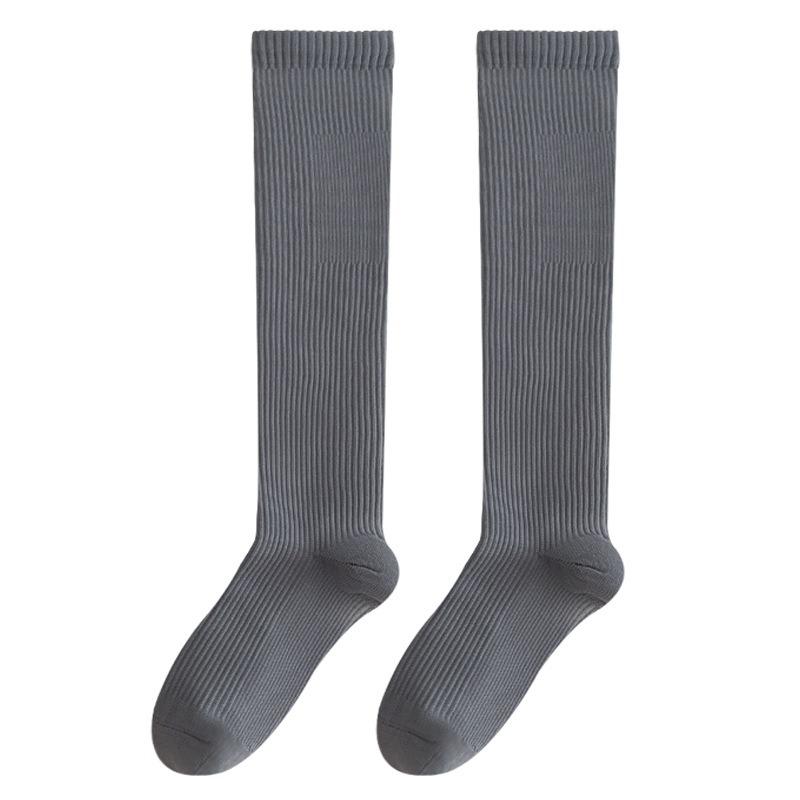 Female Autumn High Waist Lean Legs Breathable Pressure Calf Pile Socks