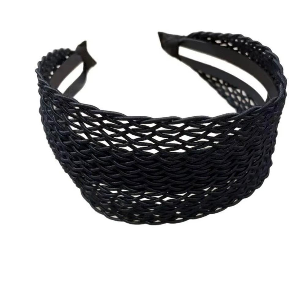 Wide Edge Hairpin Relaxed Hollow Woven Hair Ornament Fashion Hair Hoop  Women Girls