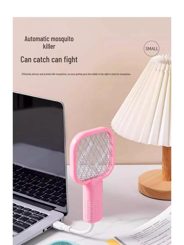 Bärbar Uppladdningsbar Elektrisk Flugsmälla: Strålningsfri, hållbar och långvarig med automatisk avvisande funktion för hem och bil