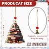 Natural Wood Christmas Hanging Decorations Vintage Inspires Carved Designs Pendant For Indoor Fireplaces Tree