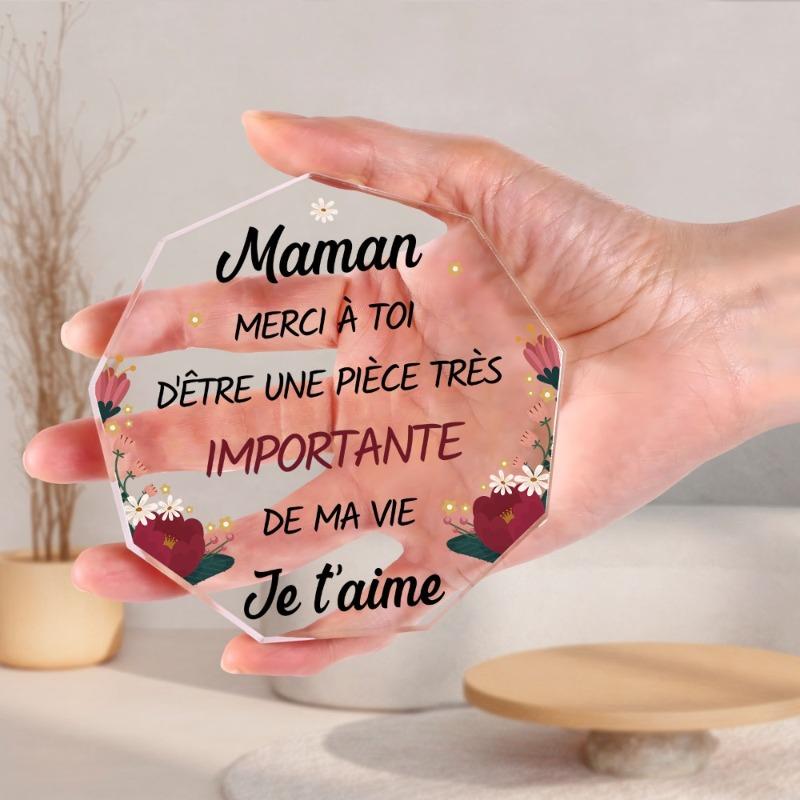 Decoración Acrílica Plana 2D, Elegante Recuerdo para el Día de la Madre - Perfecta para Navidad, Acción de Gracias y Cumpleaños, Decoración Acrílica para Escritorio y Sala de Estar