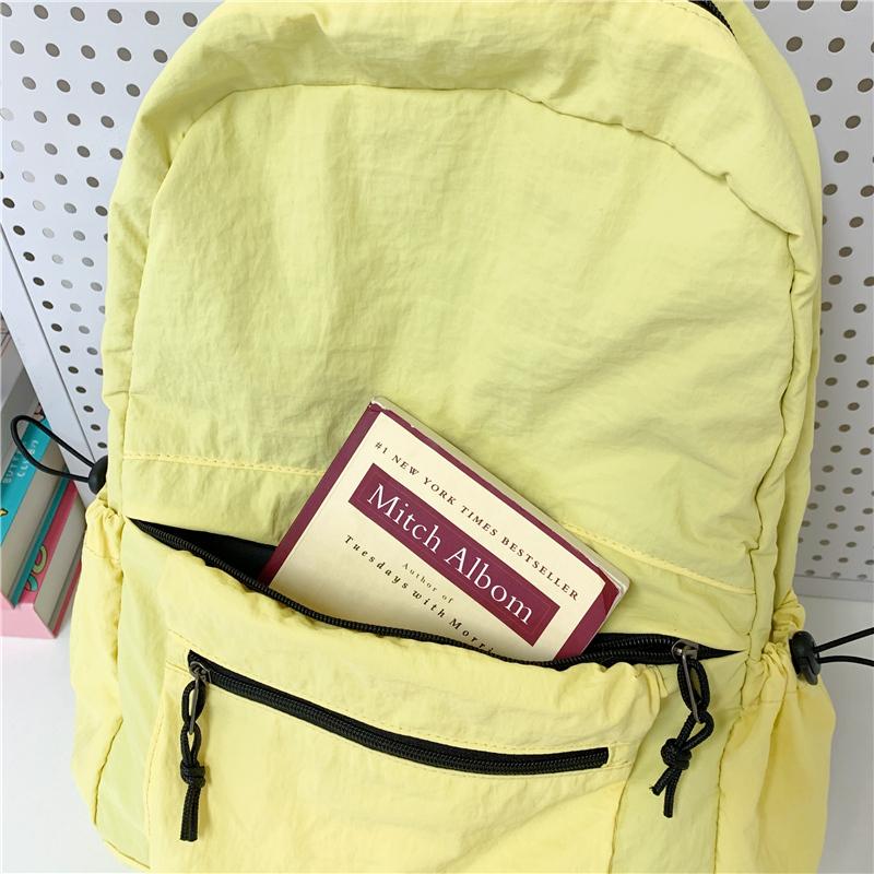 Lightweight Nylon Backpack Student Schoolbag Large Capacity Commuter Women Travel Backpack