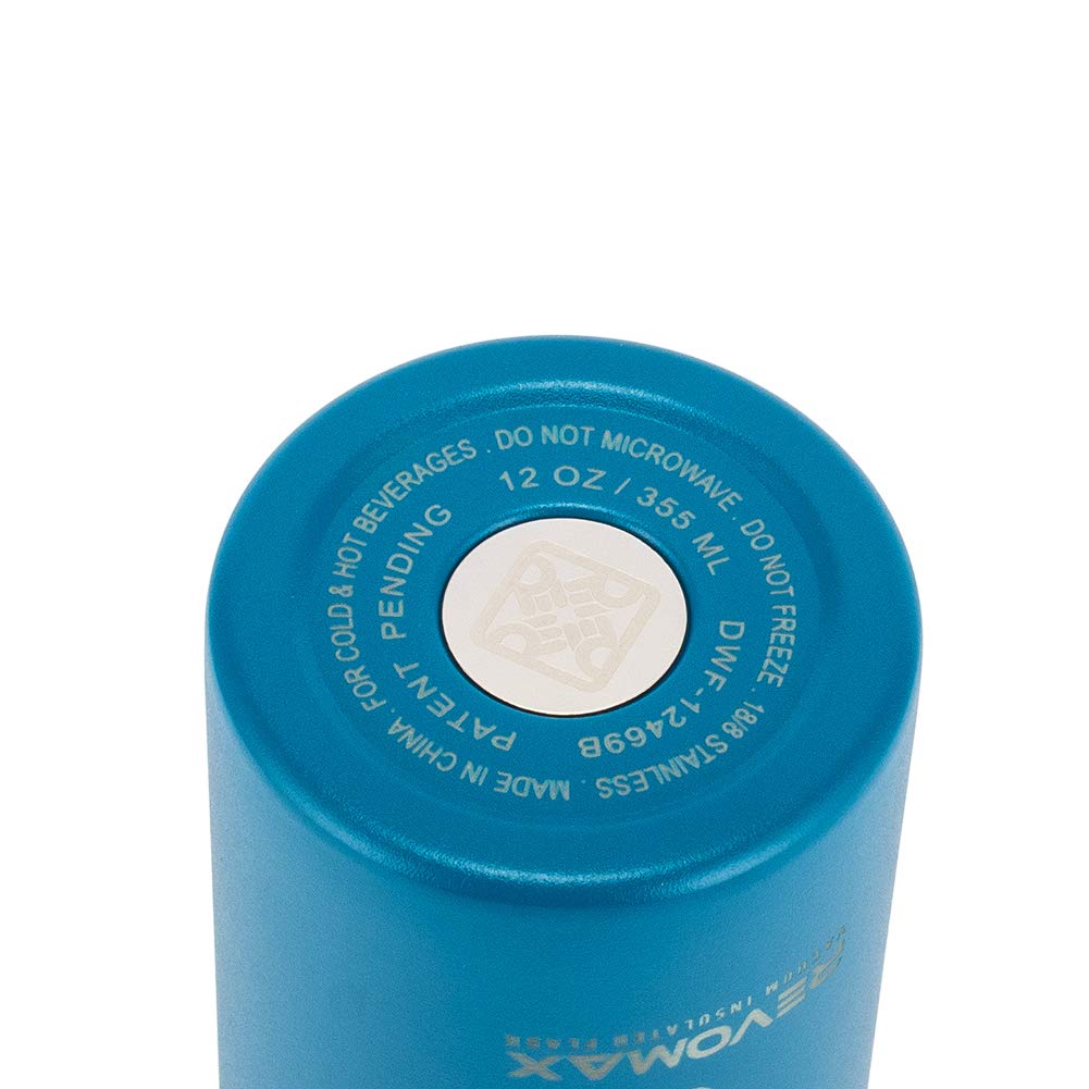 REVOMAX 2 Nerezová ocel Voda Udržuje horkou nebo studenou vodu Vhodná pro perlivou láhev na šperky, 355 ml, Izolovaná na jeden dotek, Horká, Voda, Modrá,