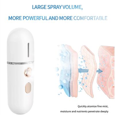 Kaltspray-Gesichtsdampfer, kabellos, feuchtigkeitsspendend, 180 mAh, USB-Aufladung, Wassernebel-Sprühgerät für den Außenbereich