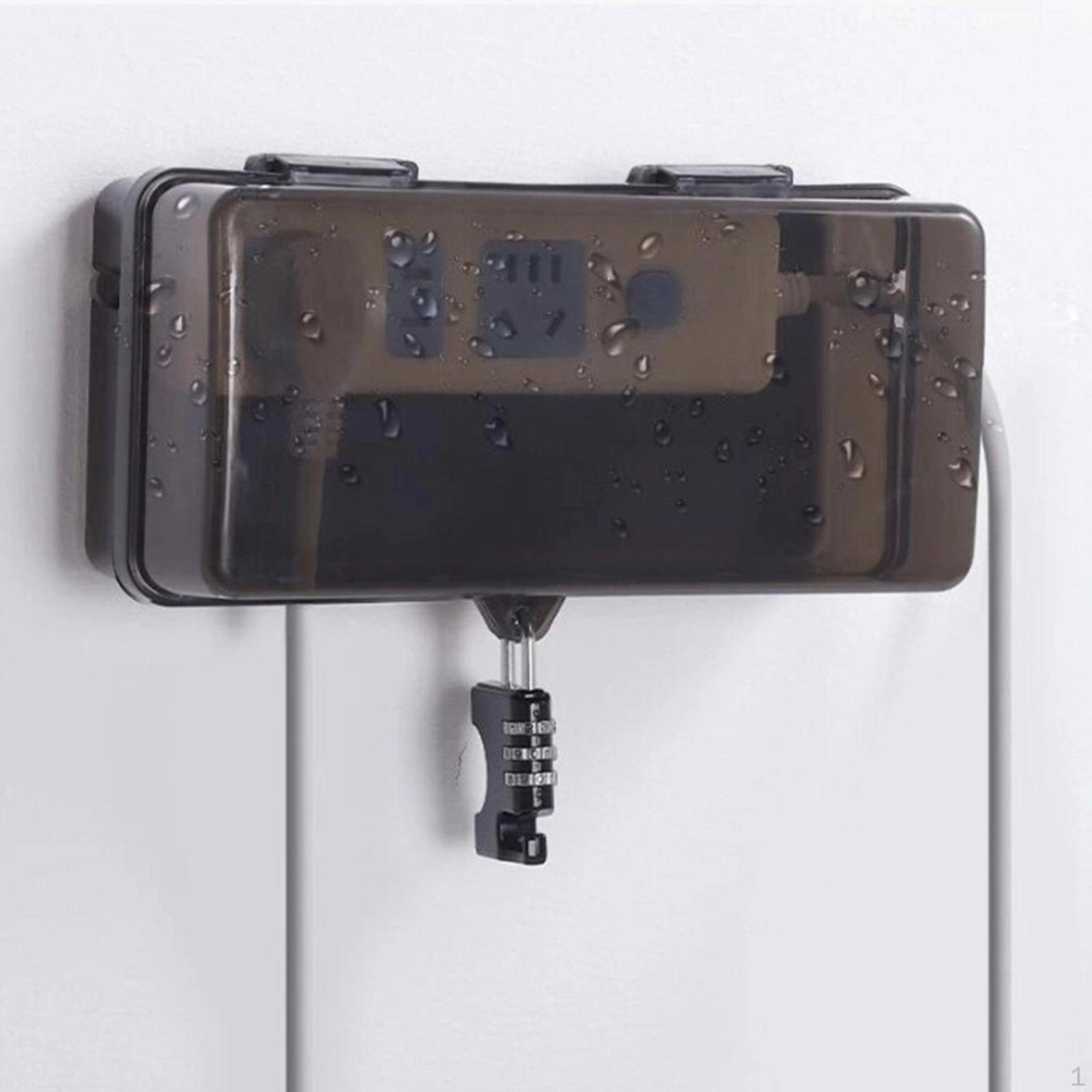 

Зовнішня електрична коробка. Розетка, кришка подовжувача чорний