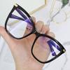 Ladies Retro Cat Eye Large Frame Glasses Anti Blue Light Computer Glasses Reading And Playing Games To Protect Eyes