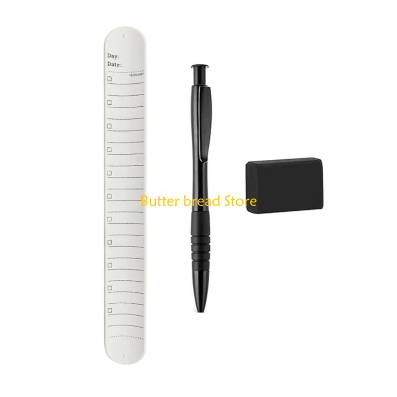 

W89C Multifunctional Slap Bracelets Checklist Ruler for Stocking Fillers