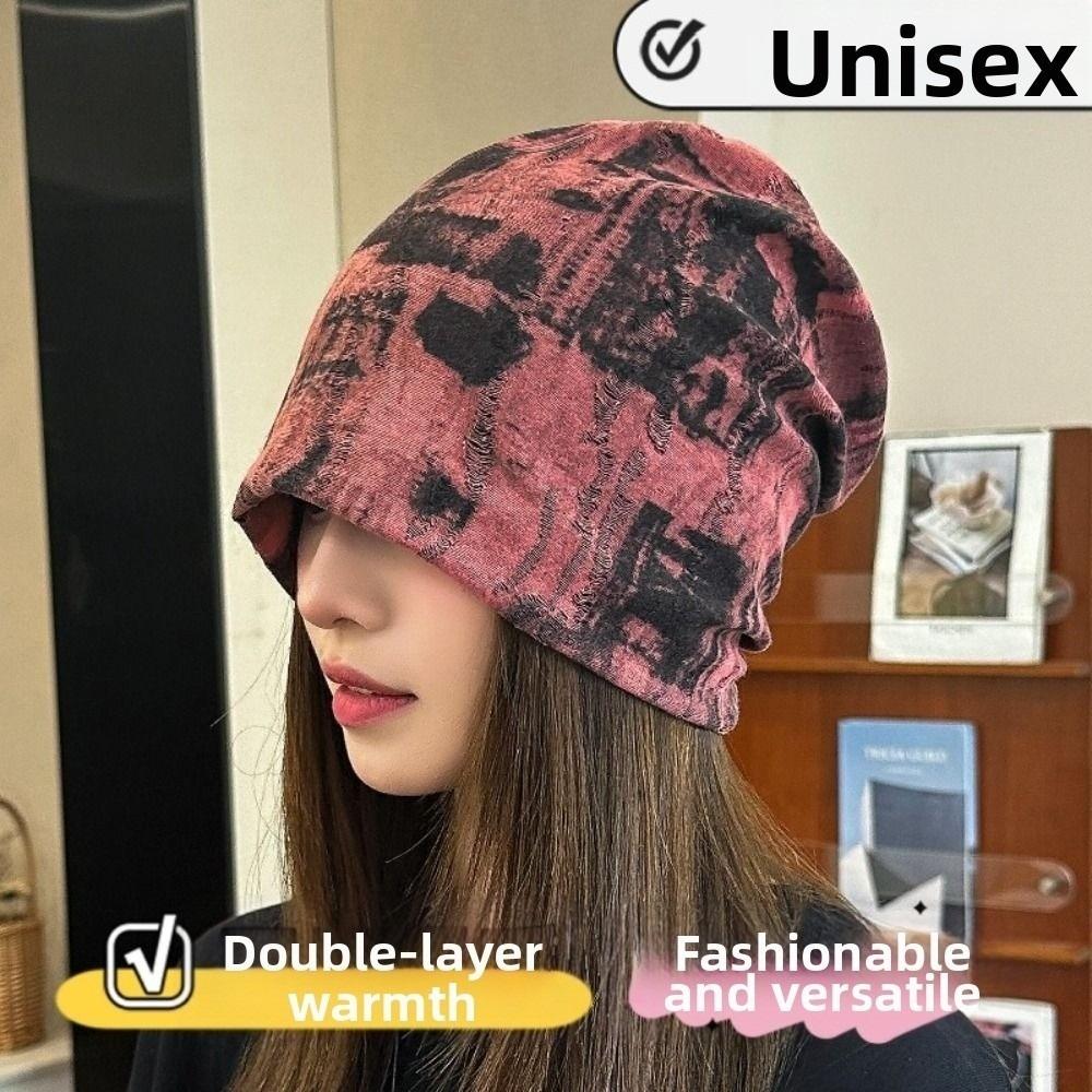 Breathable Warm Pullover Cap Polyester Cotton Postpartum Hat Women Beanies for Women and Men вино красного