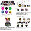 80s Retro Party Decorations: Flags, Plates, Cups, Napkins, Tablecloth