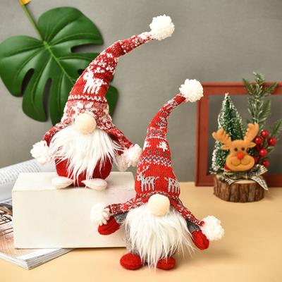 Santa Claus Doll Desktop Ornaments Faceless Doll Standing Doll Window Scene Layout Christmas Decorations