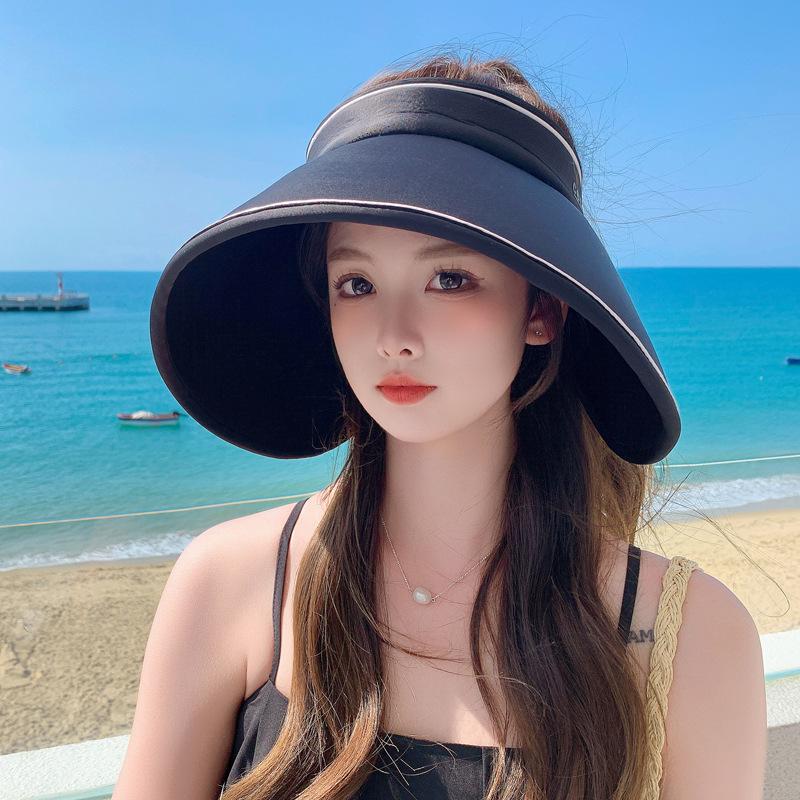 Summer Sun Visor Hat for Women - Breathable, Adjustable, Wide Brim with UV Protection - Perfect for Beach & Outdoor Activities