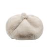 Women Winter Fashion  Imitation Mink Hair Mother Hat Whole Mink Imitation Fur Hat Casual Warm Beret Tide