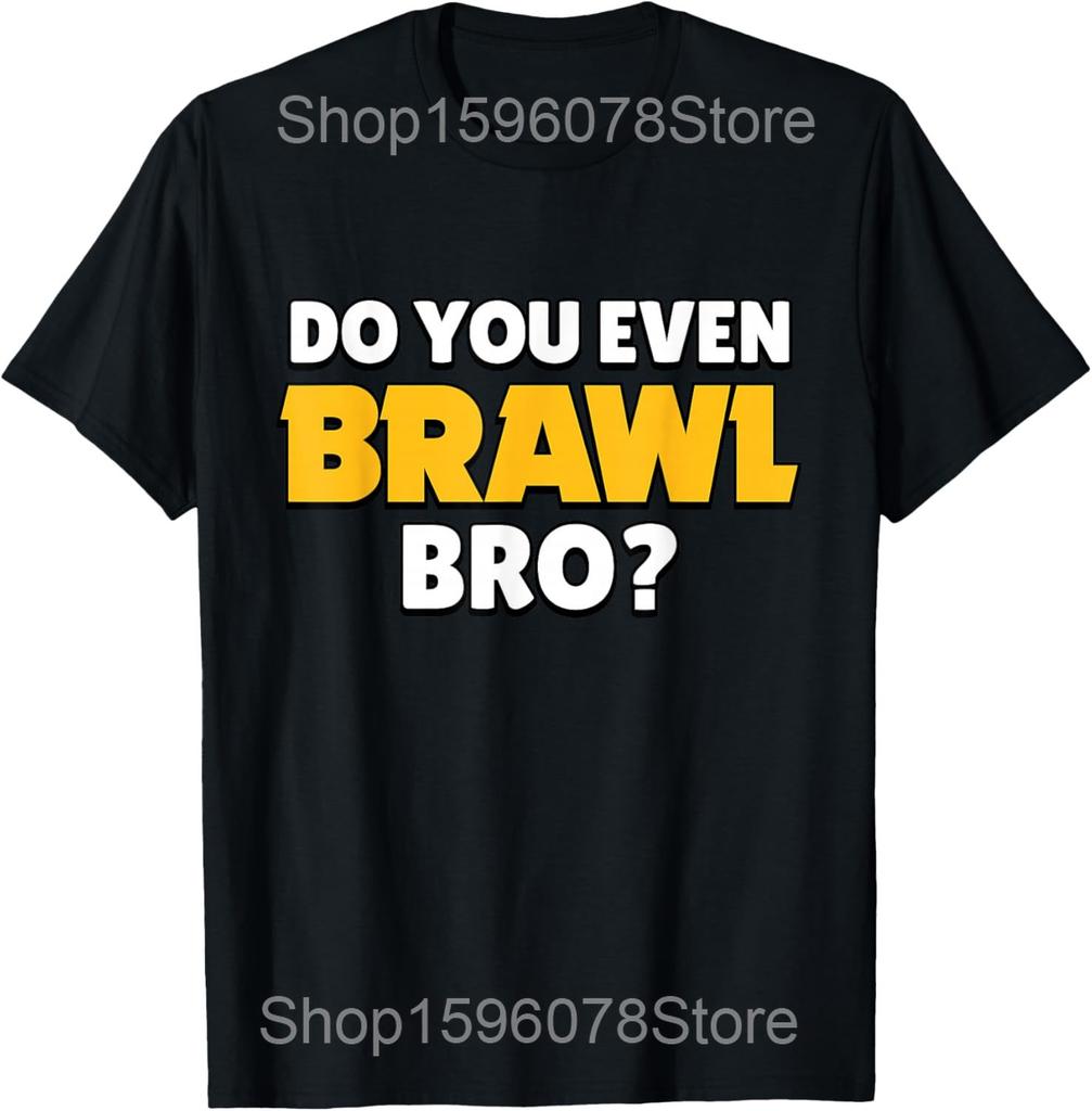 Vintage Eat Sleep Brawl Repeat T Shirts Men Women Brawl Star Cotton Humor Streetwear Tee Short Sleeve Unisex Loose Clothing