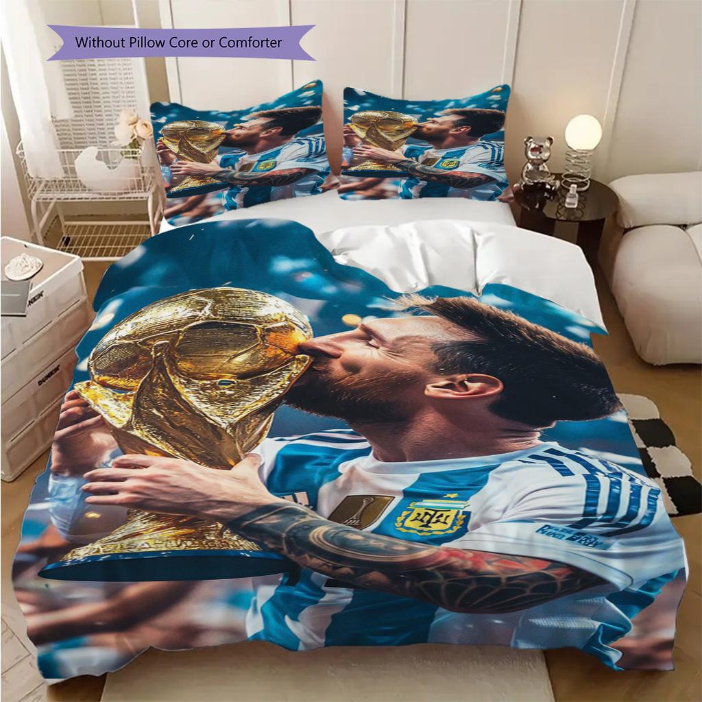 football star Lionel Messi Club Internacional de Fútbol Miami FC Barcelona Home Soft Printed Sofa Bedding Down Pillowcase Duvet Cover(without core) H2