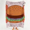 Food H Hamburger P Pizza Throw Flannel Throw Blanket Suitable for Sofa Living Room Bedroom