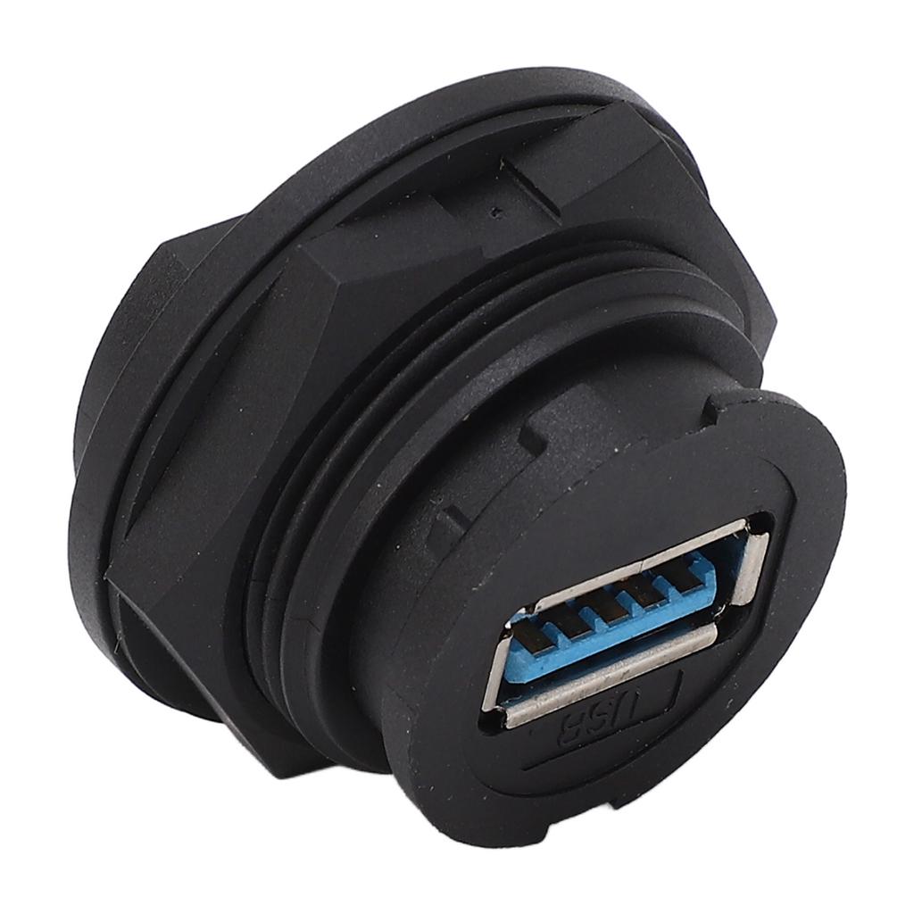 USB 3.0 Waterproof Connector 16 Pin Snap On Socket Female Back Mount PCB Receptacle