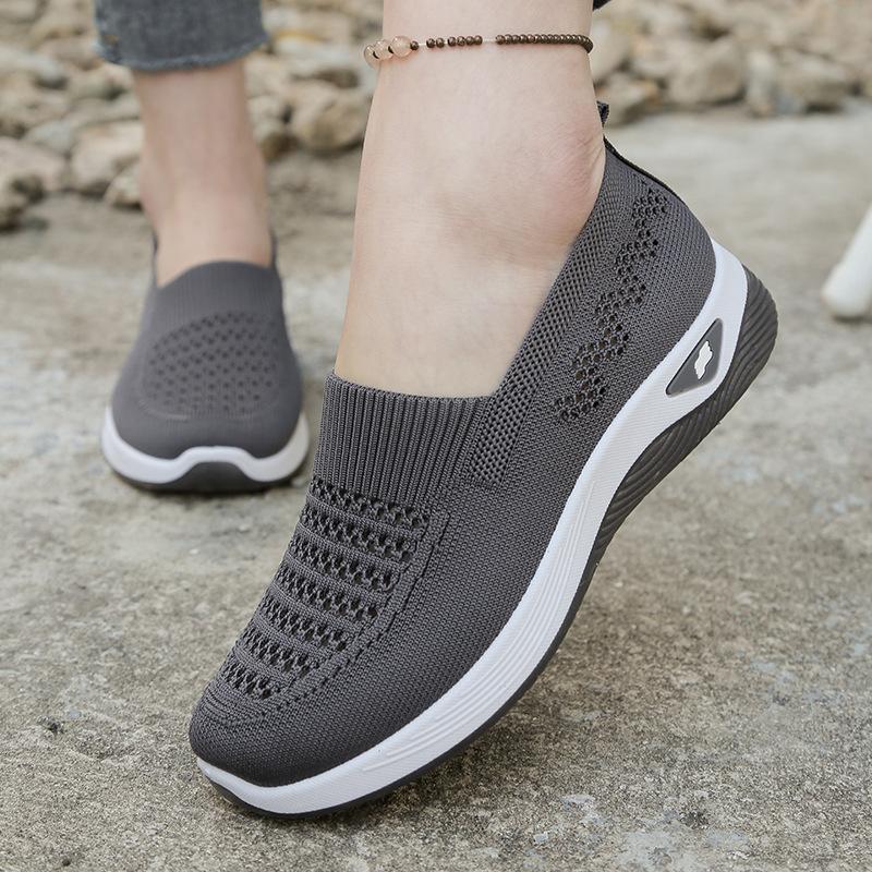 Mesh Breathable Women's Shoes Without Shoelaces Lazy Shoes with Soft Soles Hiking Shoes Daily Casual Women's Shoes