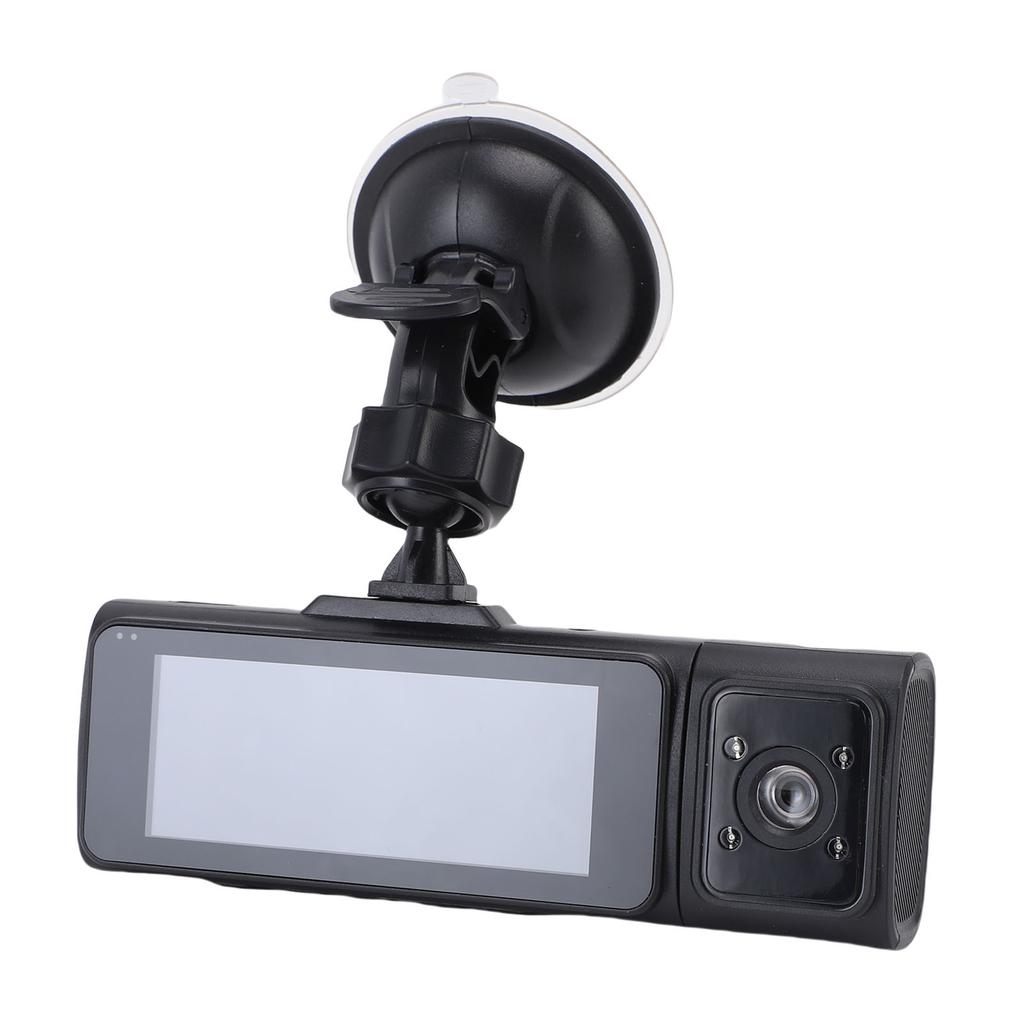 1080P Dash Camera 3 Channel Car Camera DVR Front Rear Inside 170 Degree Wide Angle 2.7 Inch Display 24Hr Parking