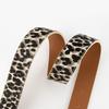 European and American Style Genuine Leather Leopard Print Belt, Women's Top Layer Cowhide Pants, Versatile Decorative Belt, Women's Trend
