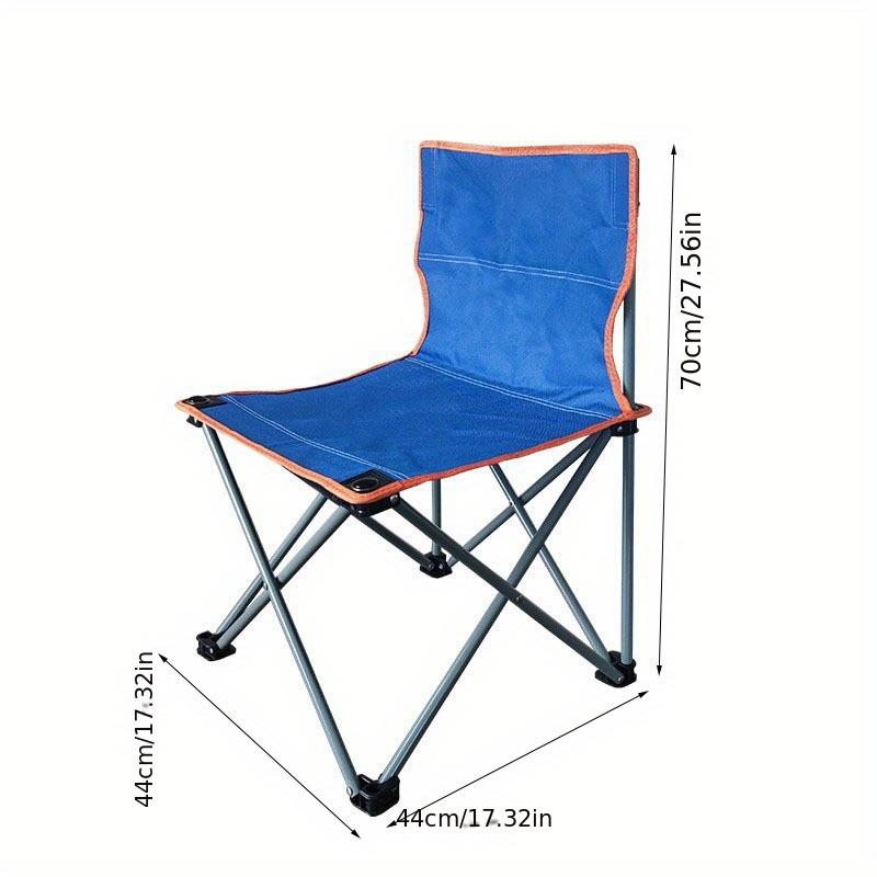 1Pc outdoor leisure portable folding chair, fishing chair art sketch folding chair, camping fishing folding chair
