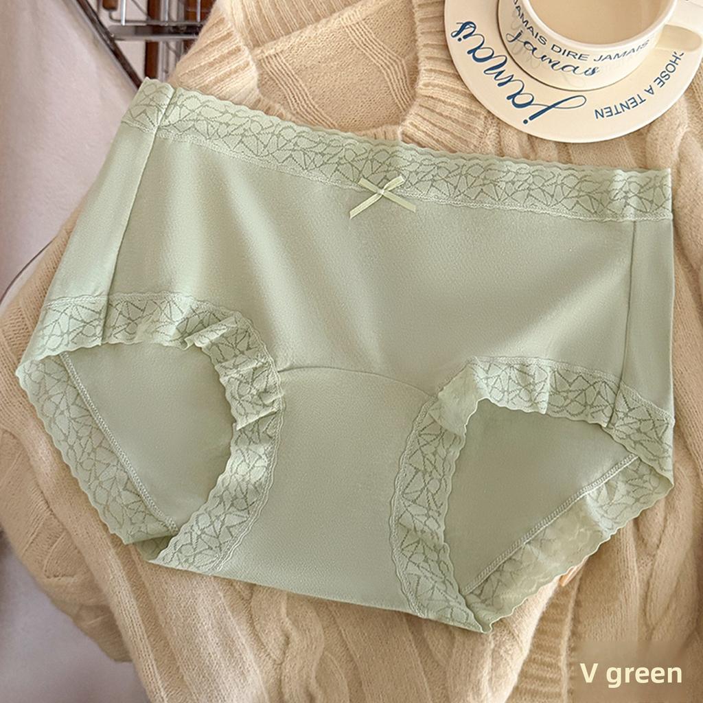 Ladies Summer New Sweet 10A Antibacterial Cotton Extended Middle Waist Triangle Briefs