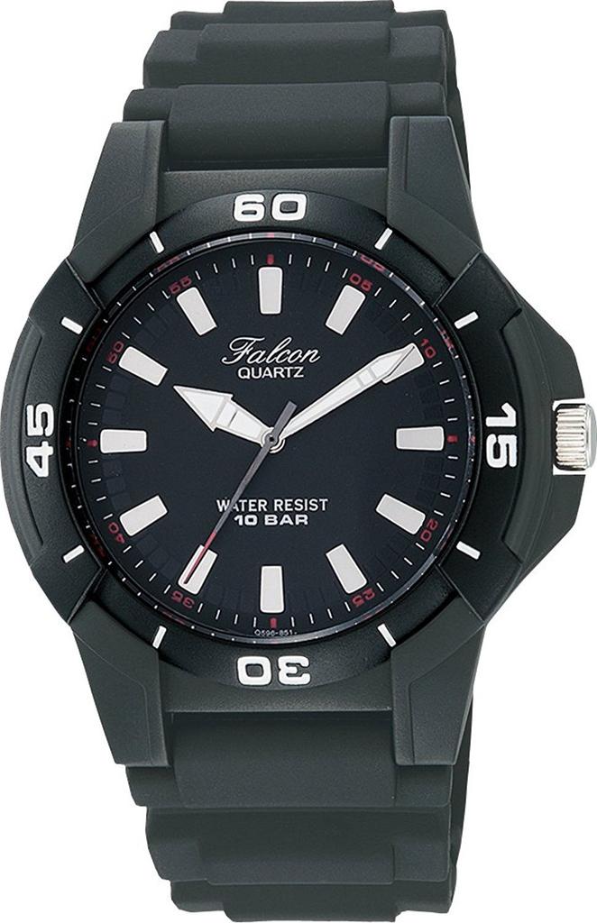 Citizen Falcon 10 ATM Water Black Q&Q Wristwatch, Q596-851, Resistant,