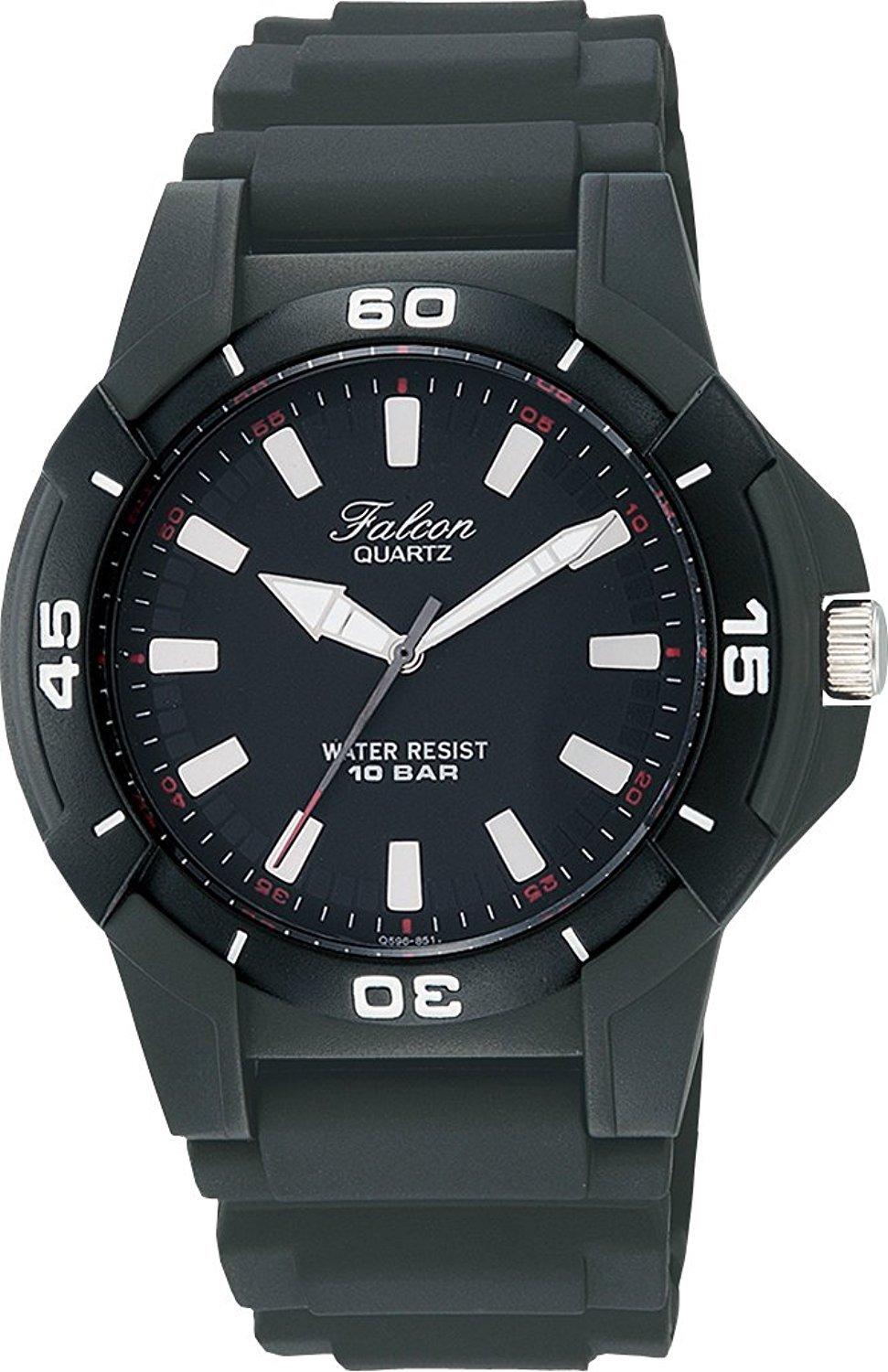 

Наручные часы Q&Q Falcon, Водостойкость до 10 АТМ, Q596-851, Черные