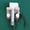 Hair Dryer Holder Wall Mounted Hanger No Punching Bathroom Storage Organizer Rack