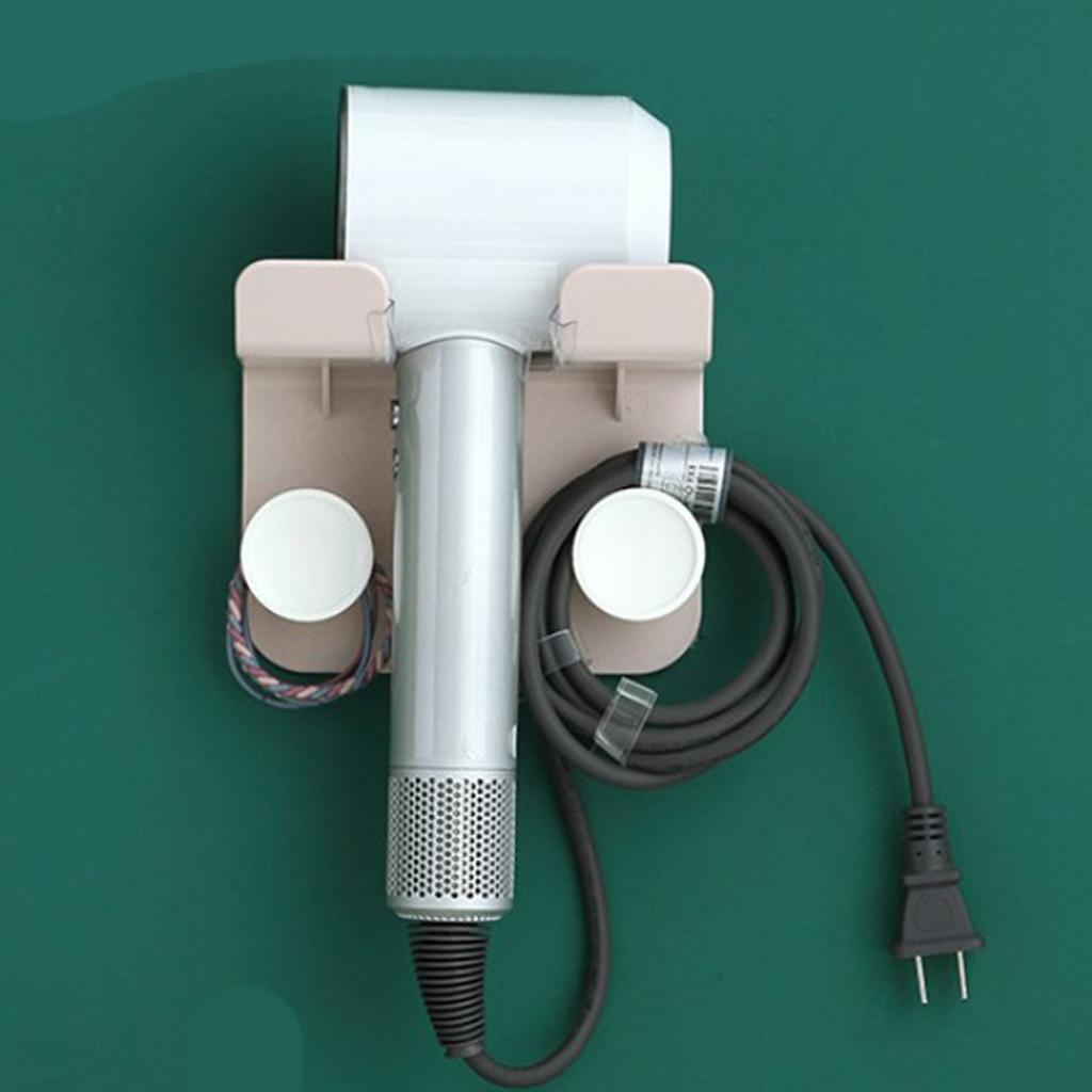 Hair Dryer Holder Wall Mounted Hanger No Punching Bathroom Storage Organizer Rack
