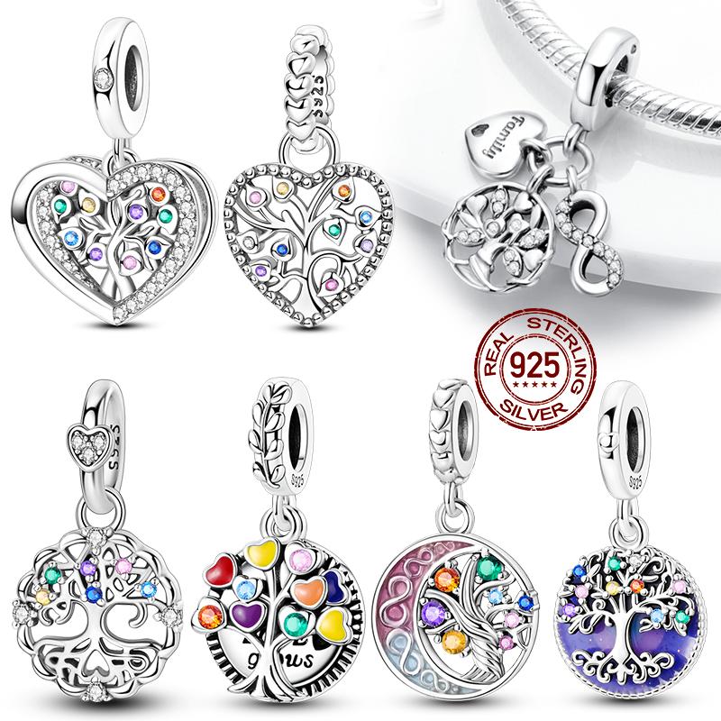 Copper Tree Of Life Charm Bead Fits Genuine Bracelets Necklaces Pendants Bead For Women Girl DoItYourself Gifts