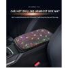 Bling Car Armrest Cover Auto Center Console Protective Cover Crystal Rhinestone Arm Rest Cushion Pad Car Accessories for Women