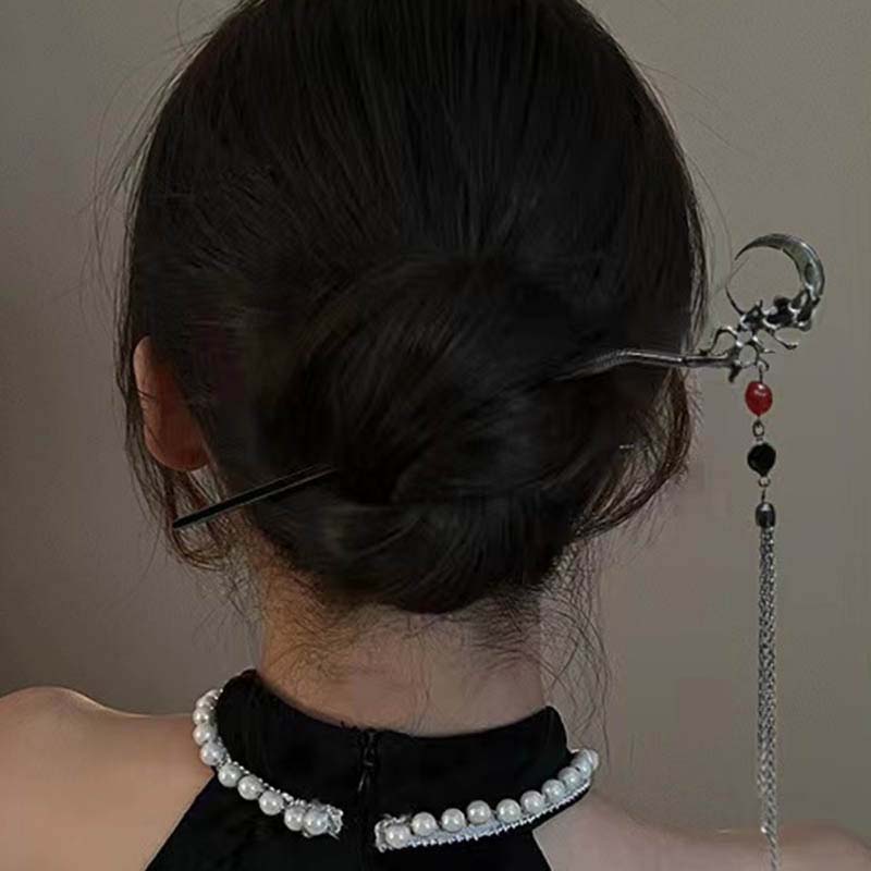 Chinesische Haarnadel Mit Schmetterling & Quaste – Vintage Metall, Für Hochsteckfrisuren & Cosplay