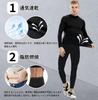 XiXiV Warm Sports Underwear Set and Compression Long Sleeve Shirt with High Neck and Tights Perfect for Outdoor and Mountaineering Size L Men's
