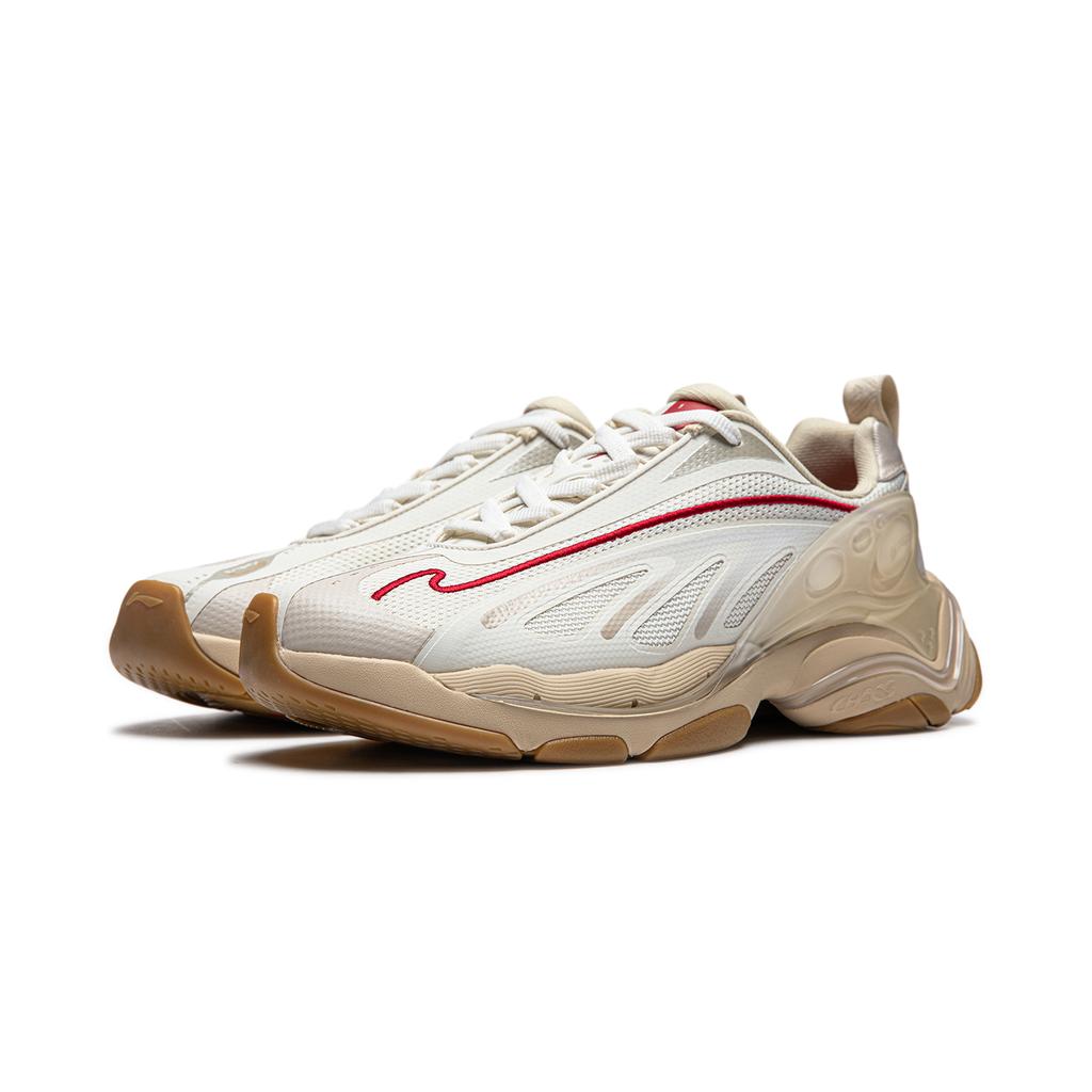 Li Ning Butterfly 2K Cushioning Slip Resistant Abrasion Resistant Support Rebound Low top Casual Shoes Unisex Beige AGCU063-1