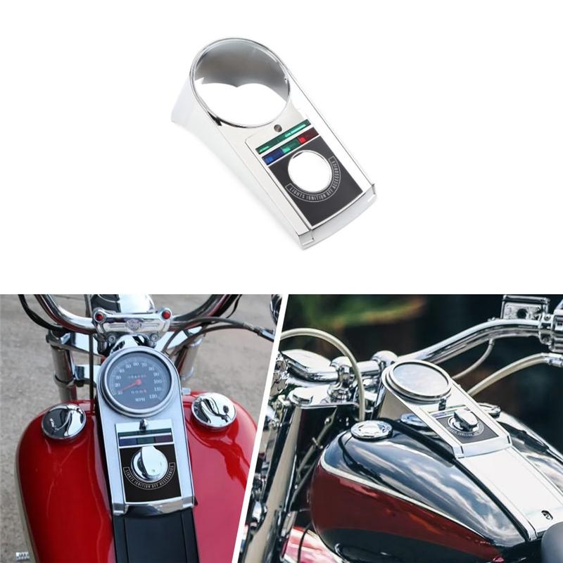 For  Heritage Softail Springer Electra Glide Fat Boy FLSTF Motorcycle Chrome Speedometer Dash Cover Panel