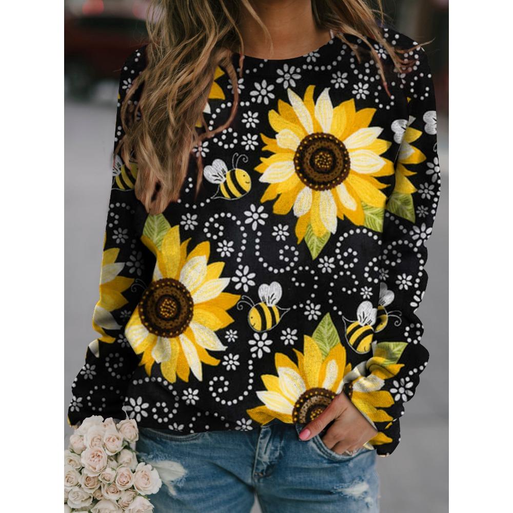 Natural Scenery Painting Floral 3D Printed Women Hoodies Streetwear Sweatshirts Oversized Pullover Tracksuits Girls Clothing