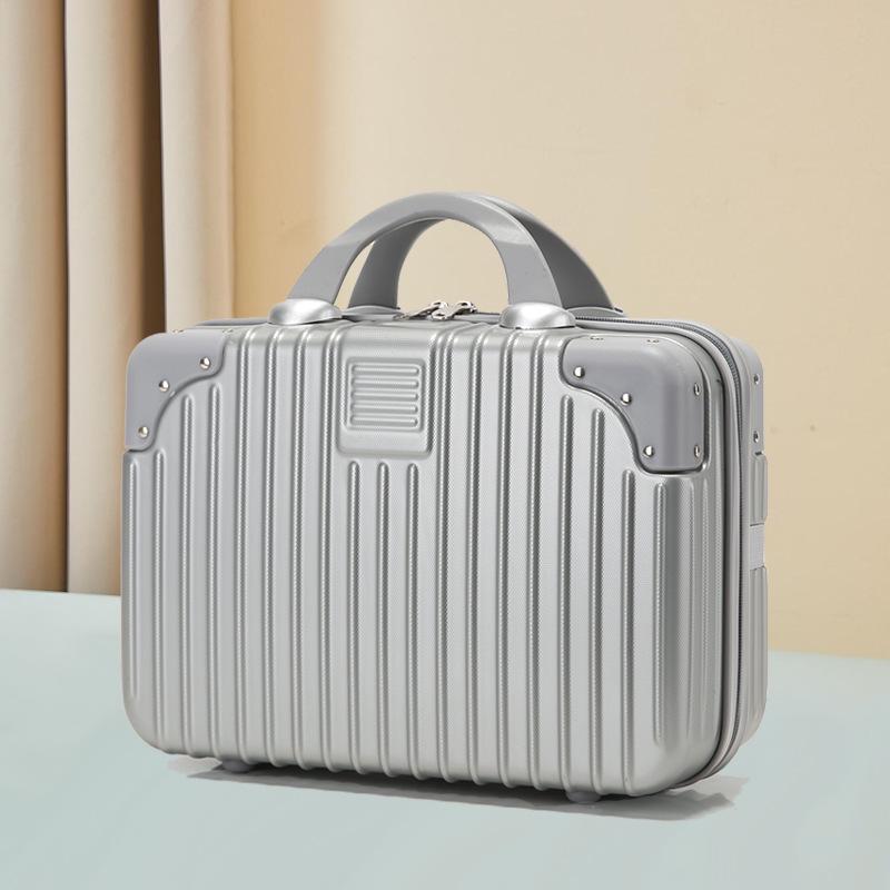 Retro Suitcase Set: 14" Women's Cosmetic Bag & 16" Men's Carry-On Luggage Gift Box.