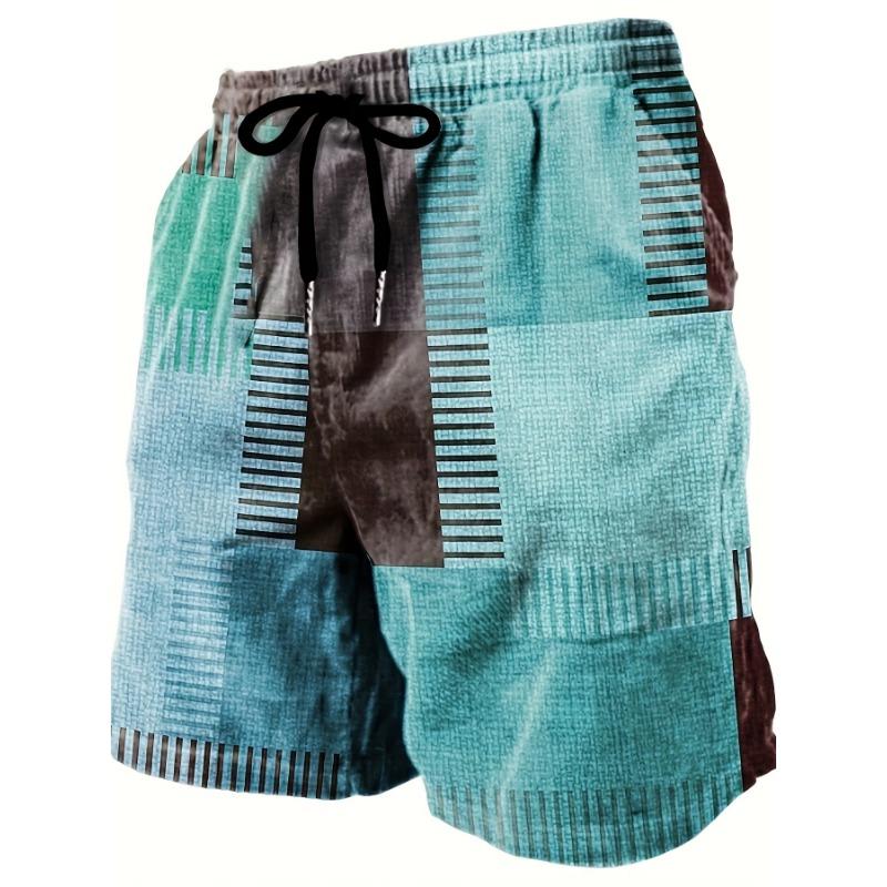 Men s digital printed beach shorts casual shorts M
